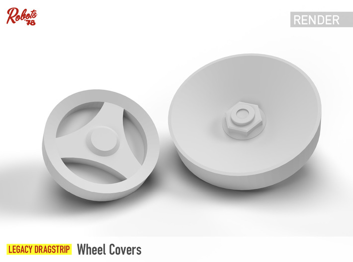 Legacy Dragstrip Wheel Covers 3d printed 