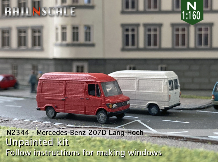 Mercedes-Benz 207D Lang-Hoch (N 1:160) 3d printed 