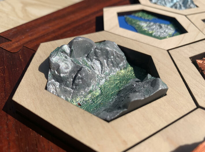 Yosemite NP - Half Dome - 3D National Park Stamp 3d printed 3D National Park Stamp, painted