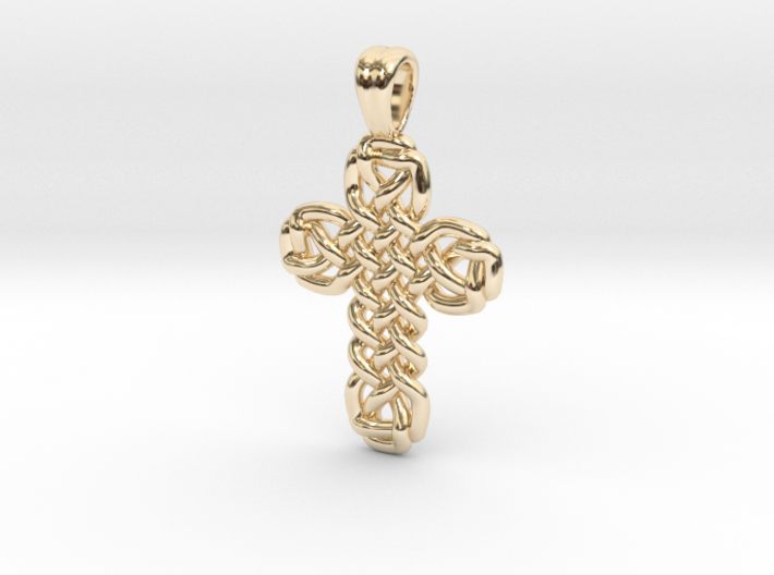 Celtic knot cross [pendant] 3d printed