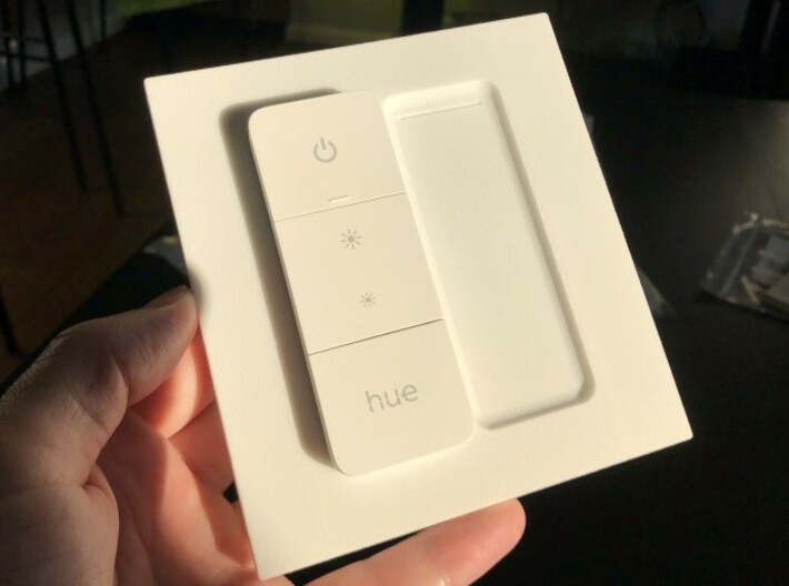 Philips Hue V2 remote, double, bordered Faceplate 3d printed 
