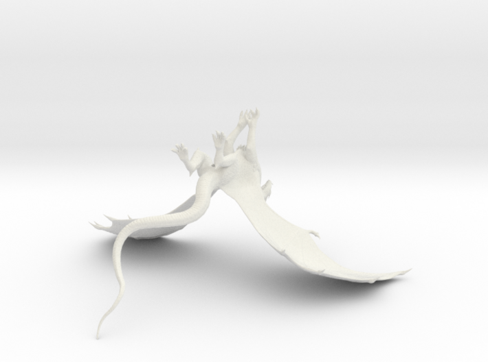Young Moonstone Dragon Flying 3d printed 