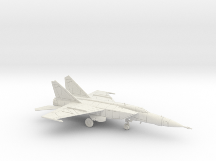 1:222 Scale MiG-25PD Foxbat (Clean, Deployed) 3d printed 