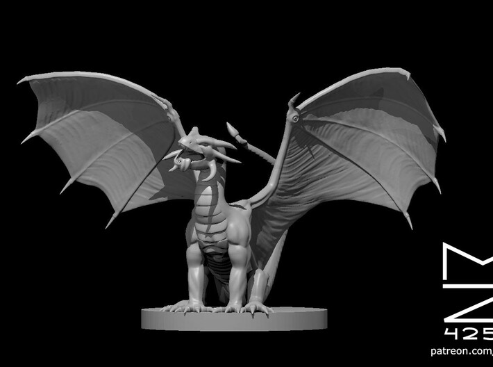 Sapphire Dragon wyrmling 3d printed