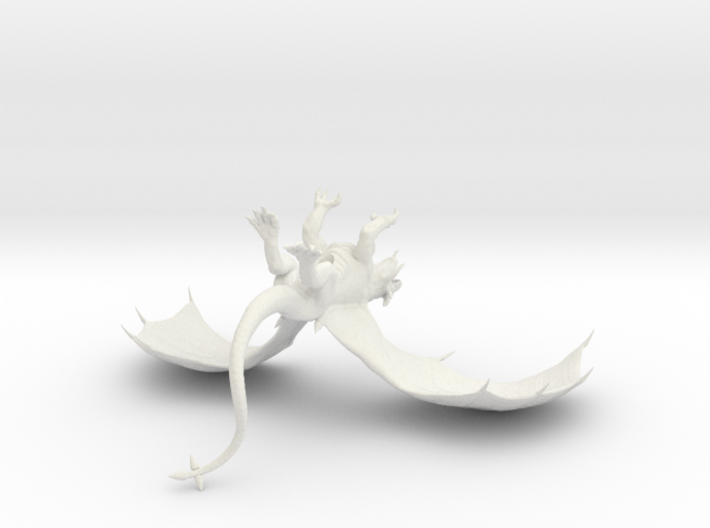 Sapphire Dragon wyrmling flying 3d printed 