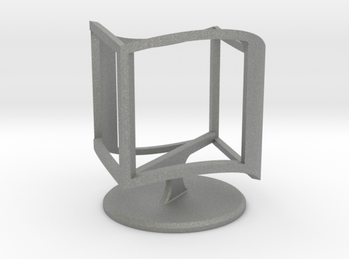 Wireframe Ambiguous Cube with Stand 3d printed