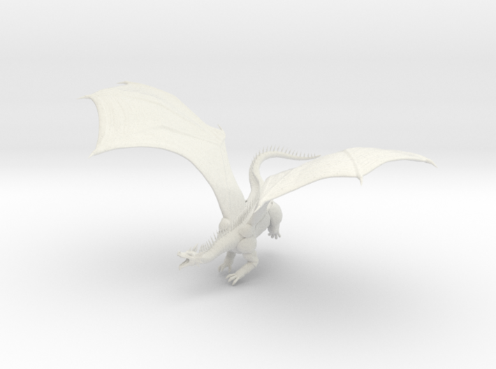 Young Topaz Dragon Flying 3d printed 