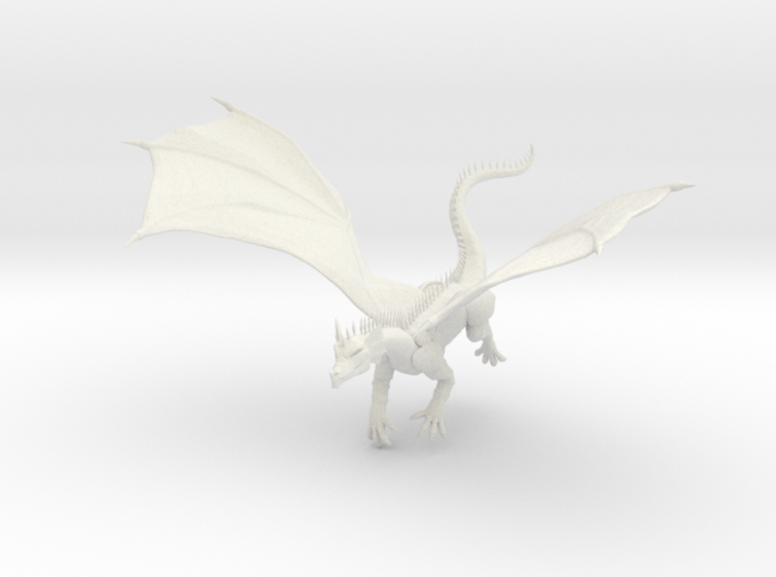 Topaz Dragon Wyrmlling flying 3d printed 