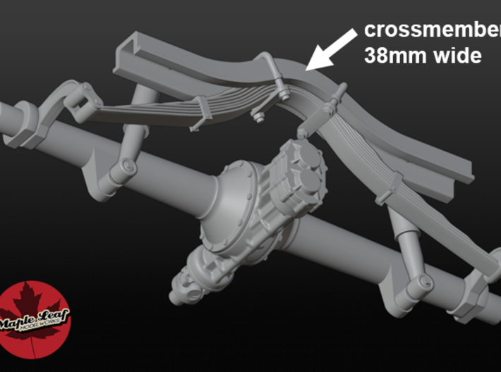 Quickchange rear with Crossmember, fits Revell 32 3d printed Assemble to match this rendering.
