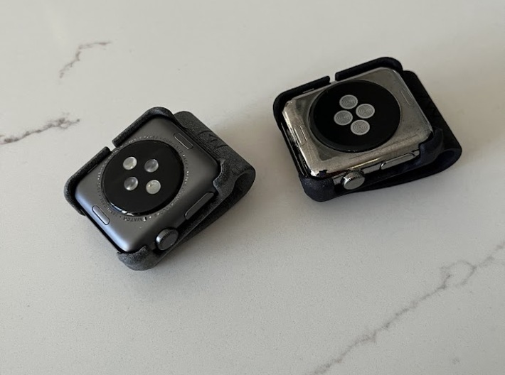Apple Watch - 40mm clip on 3d printed &quot;Sports Bra Mode&quot; watch can be flipped over to expose sensors to skin for a comfortable and constant contact
