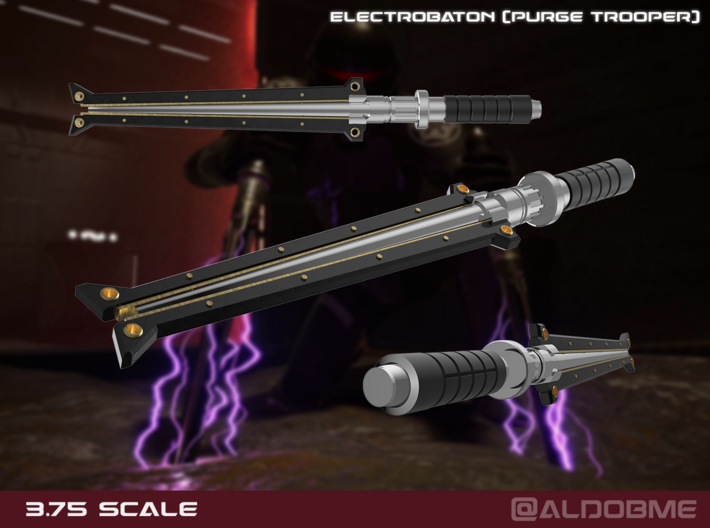 Electrobatons 3.75 scale 3d printed