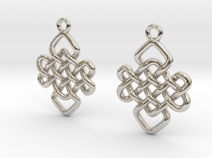 Flat knot [earrings] 3d printed