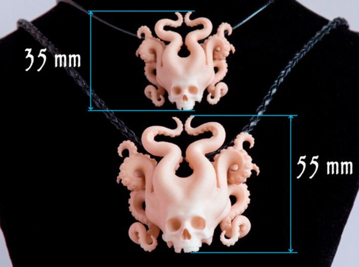 Octopus man Skull mini the pendant 3d printed Octopus man Skull mini