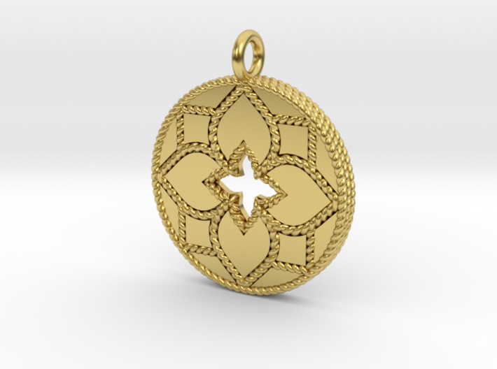 In the Style of Roberto Coin Medallian Pendant 2 3d printed