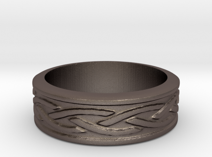 Viking patterned ring 1 3d printed