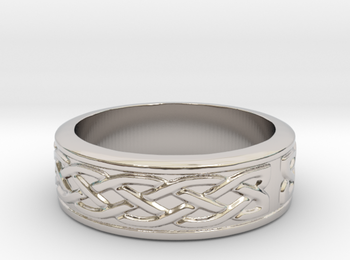 Viking patterned ring 3d printed