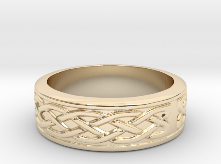 Viking patterned ring 3d printed