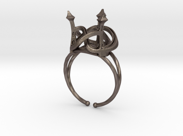 Three Towers Ring 3d printed 