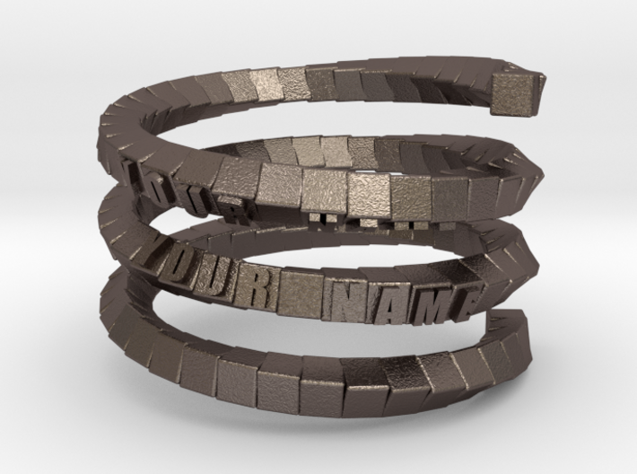 Napkin ring - Block helix 3d printed