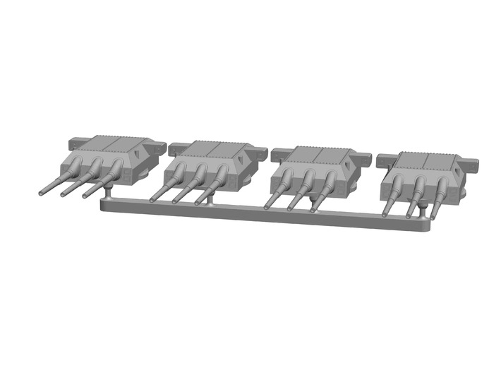 1:700 Triple Turret Set (Narrow) For Bismarck 3d printed 