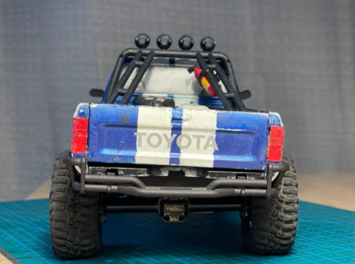 SCX24 Toyota Hilux Rear Bumper with Hinge-Mount 3d printed 