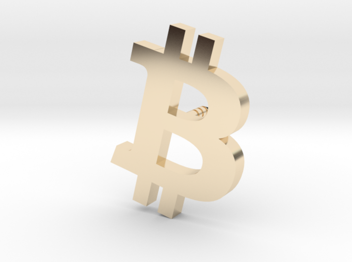 Bitcoin B Logo Crypto Currency Lapel Pin 3d printed