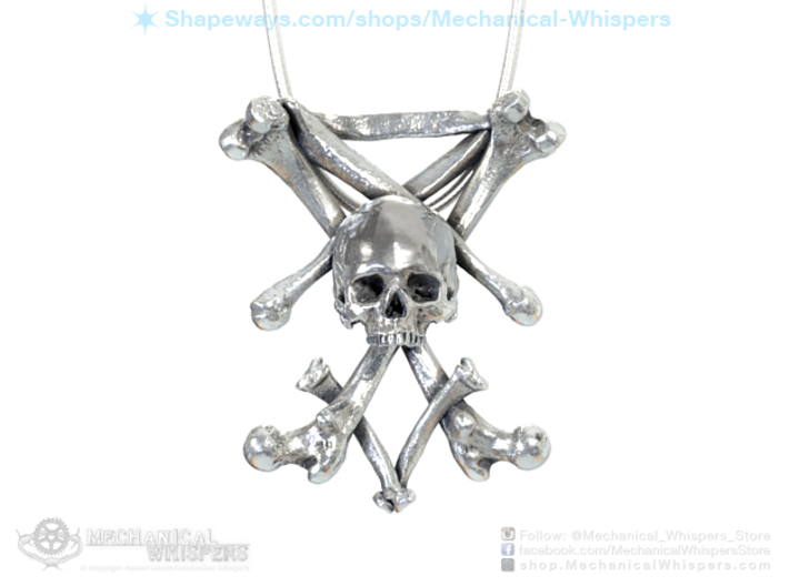 Human Skull Pendant Jewelry Necklace Lucifer Sigil 3d printed