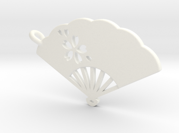 Japanese hand fan PENDANT TOP 3d printed