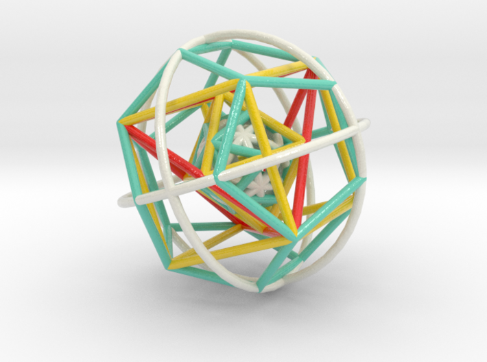 Nested Platonic Solids (Version S) 3d printed