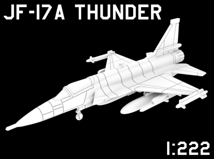 1:222 Scale JF-17A Thunder (Loaded, Deployed) 3d printed