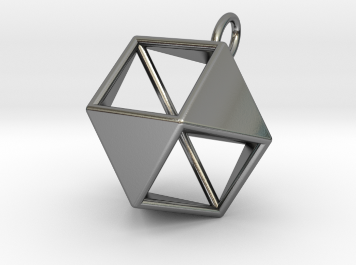 Vector Equilibrium Pendant - Archimedean Solids 3d printed Render - Vector Equilibrium  Pendant
