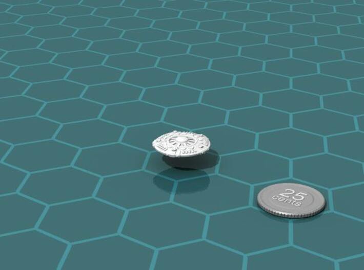 Phwee Hellion class Scout 3d printed Render of the model, with a virtual quarter for scale.