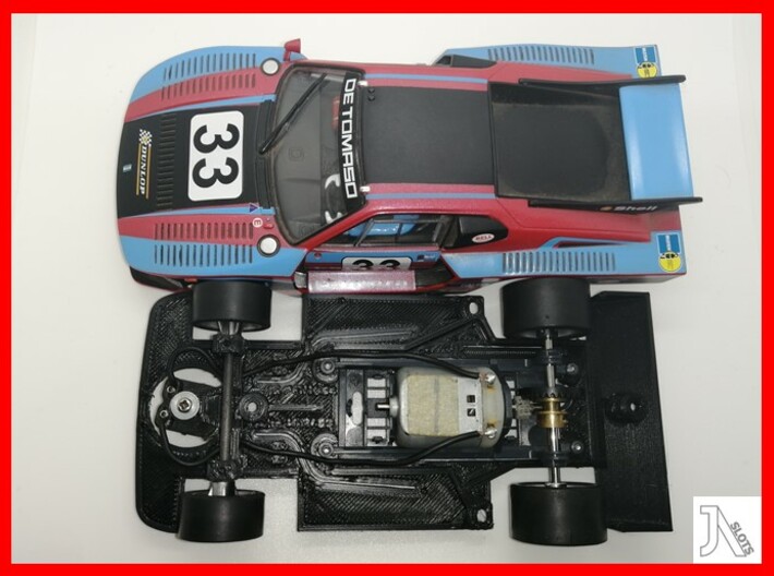 Chassis for Carrera Da Tomaso Pantera 3d printed