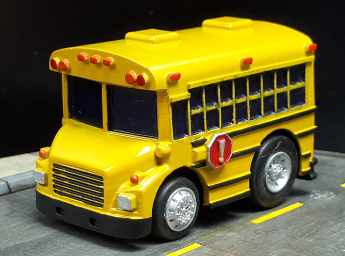 1/64 Tooned Thomas school bus (ChoroQ size) 3d printed 