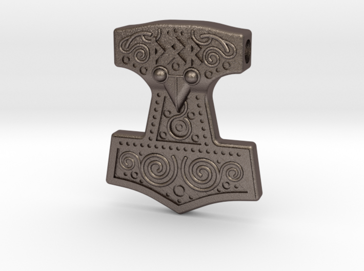 ᚦᛟᚱ Thor's Mjölnir Amulet/Pendant 37.7x43.4x9.5mm 3d printed 