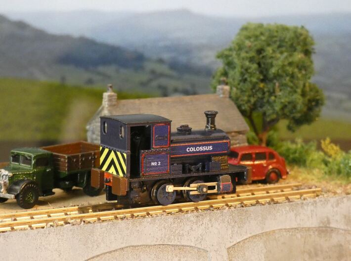 N Gauge Andrew Barclay 11" loco (for RTR chassis) 3d printed Shapeways printed model, assembled and painted