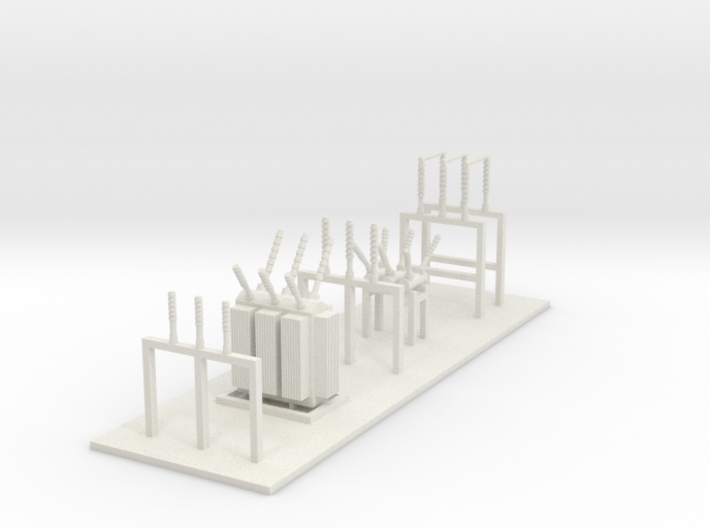 Power Substation v 2 N scale 3d printed