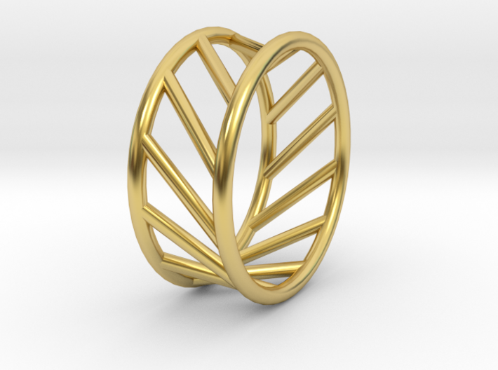 Twisted Cage Ring Size 8.75 3d printed