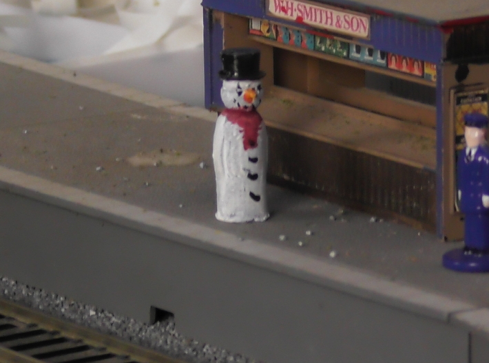 00 scale snowman tophat 3d printed 