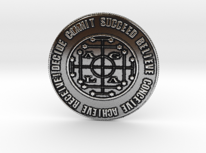 Alpha &amp; Omega Power Lottery Scratch Coin 3d printed