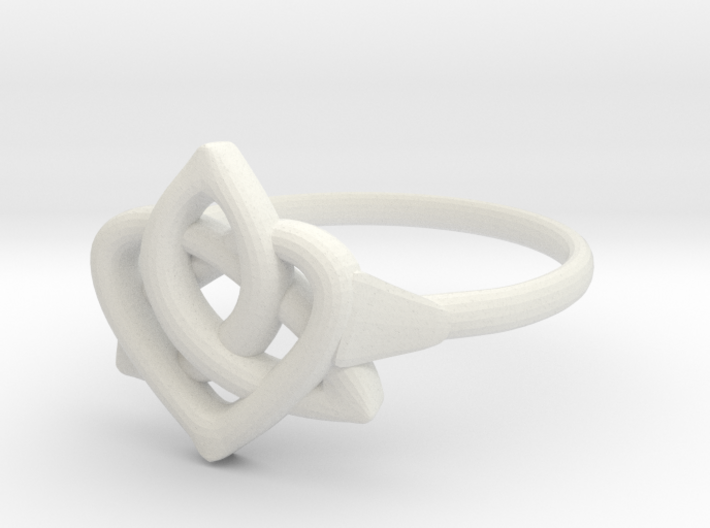 irish heart knot ring 3d printed