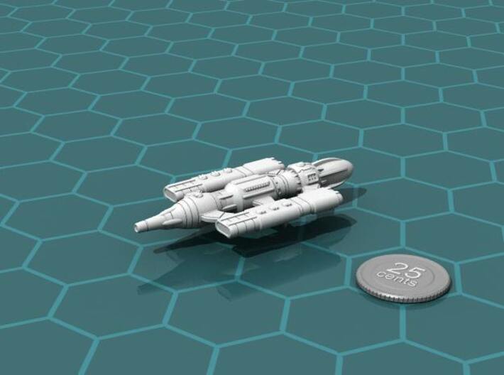 Drimsoniax Carrier 3d printed Render of the model, with a virtual quarter for scale.