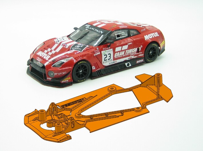PSSI00201 Chassis for Slotit Nissan GT-R Nismo GT3 3d printed