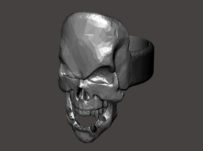 Eddie Munson Demon skull Ring 3d printed