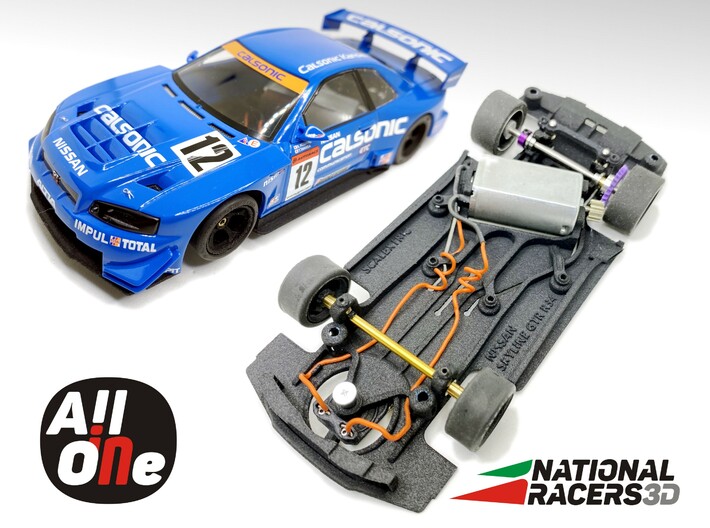 Chassis Scalextric Nissan Skyline R34 GTR (AiO-AW) (8JB8KBTEJ) by  NationalRacers3D