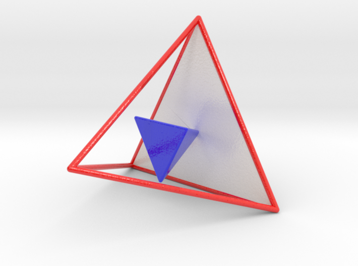 Colored dual Solids Tetrahedron 3d printed