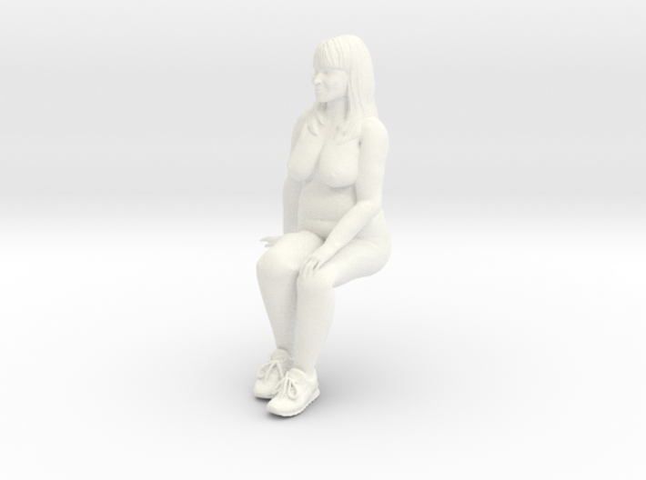 Nude BBW Woman Seated 3d printed