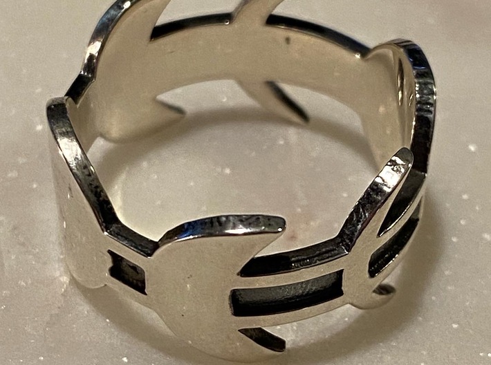 Moon Phase Ring Size 10 3d printed 