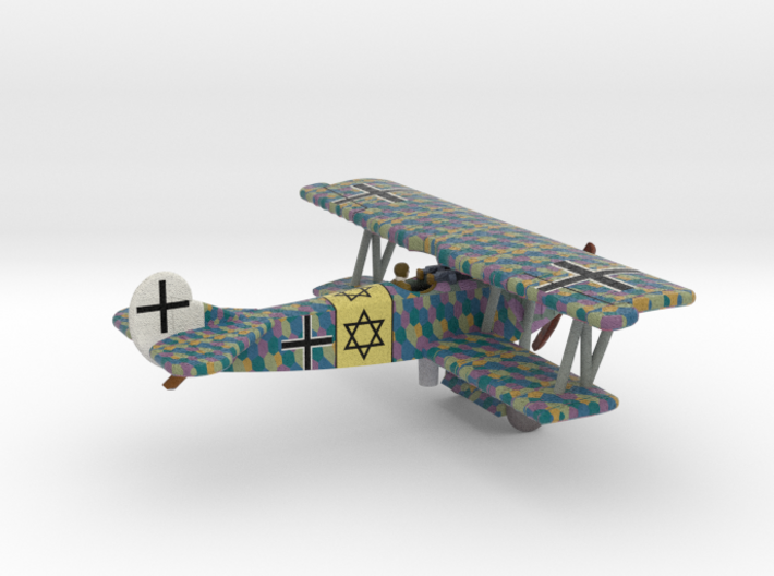 Star of David Fokker D.VII (full color) 3d printed 