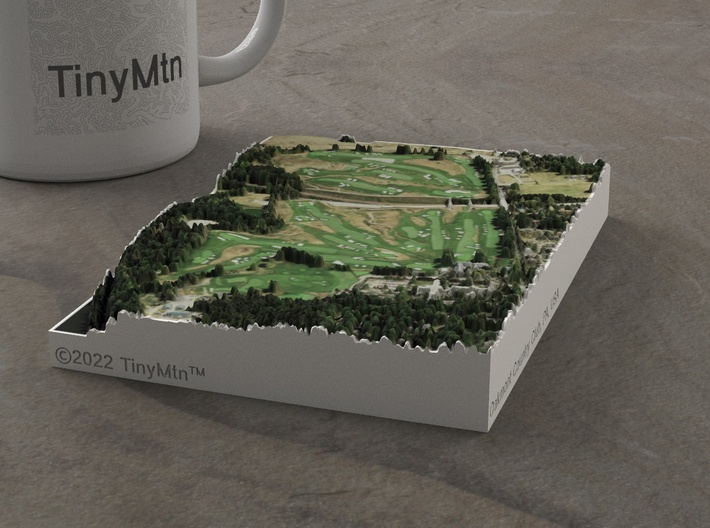 Oakmont Country Club, Pennsylvania, USA, 1:10000 3d printed 